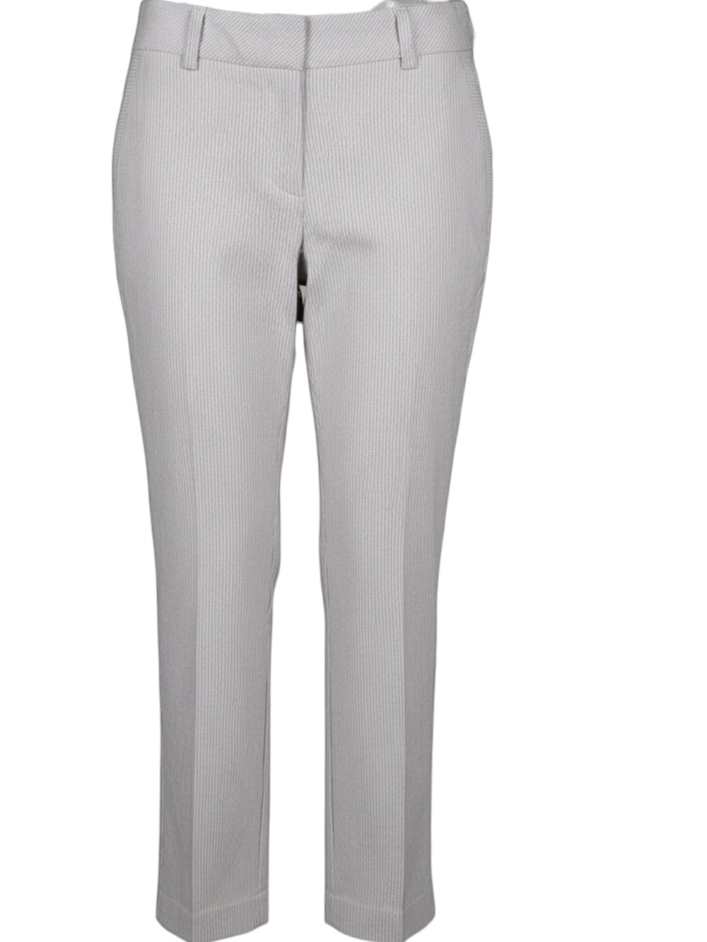 Worthington Slim Leg Pants | Size 18 | Gray White Pinstripe | Sits Below Natural